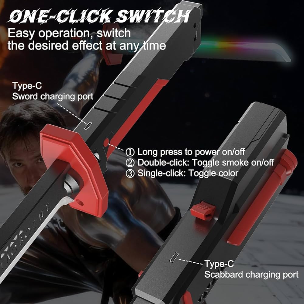 LED Sword with Smoke & Spark Effects