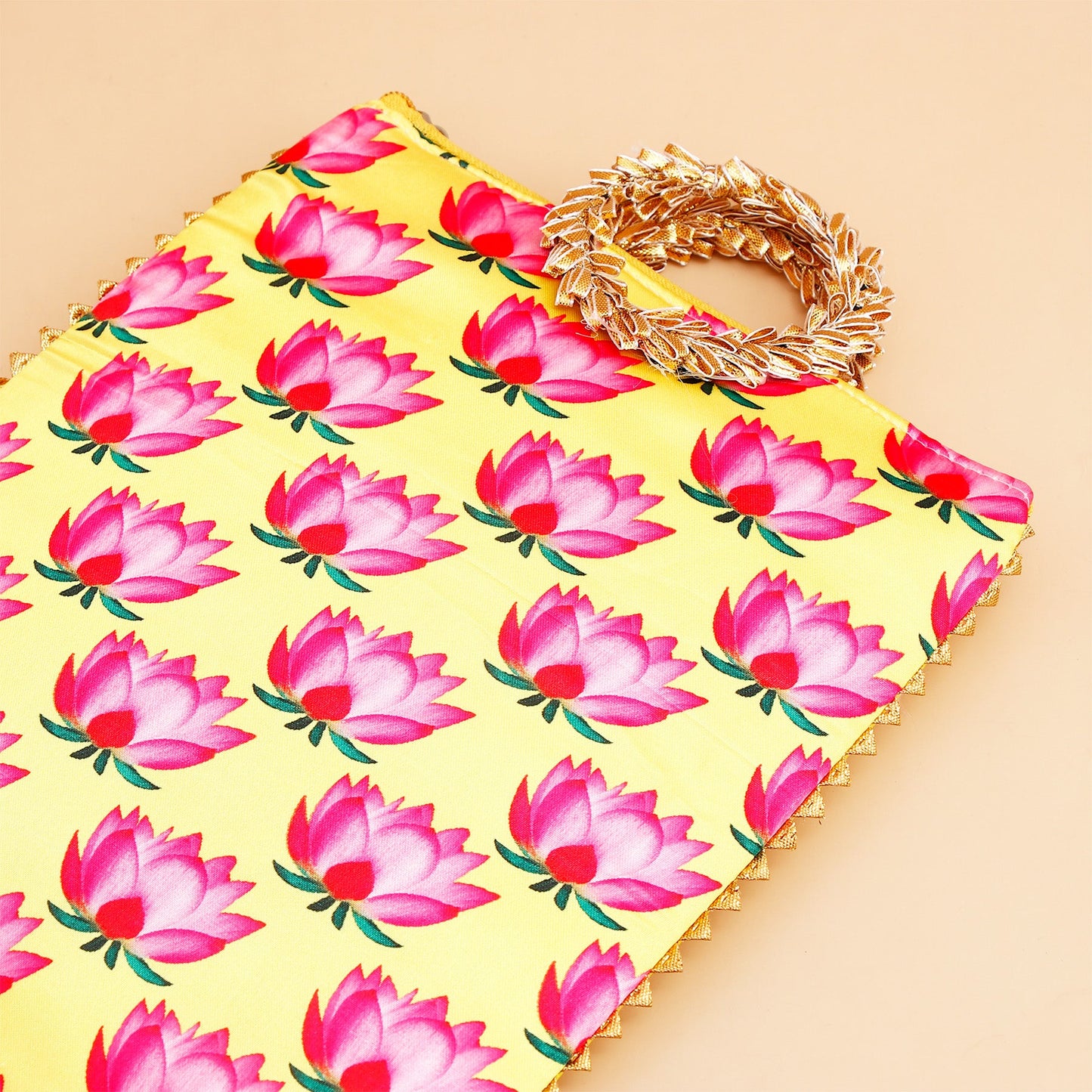 Pichwai Print Handle Bag