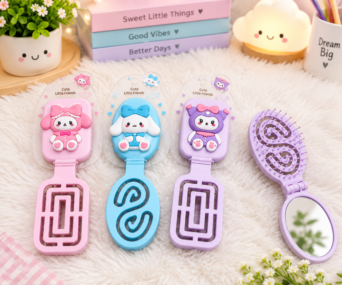 Magic Maze Cartoon Hair Brush with Mirror