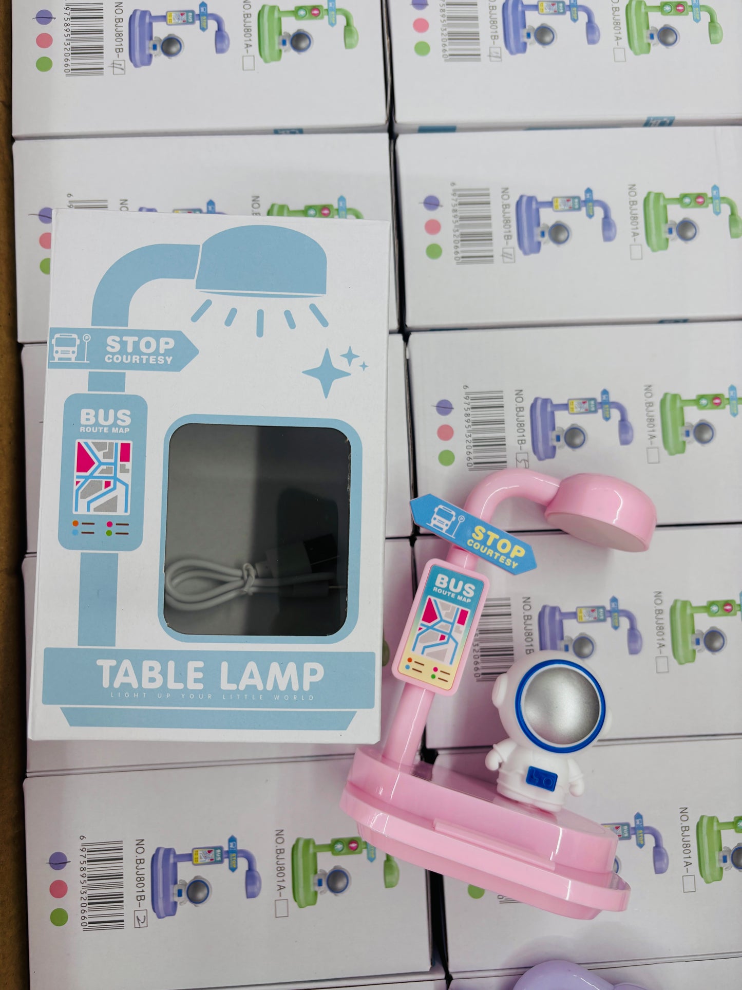 Cute Bus Stop Character Table Lamp