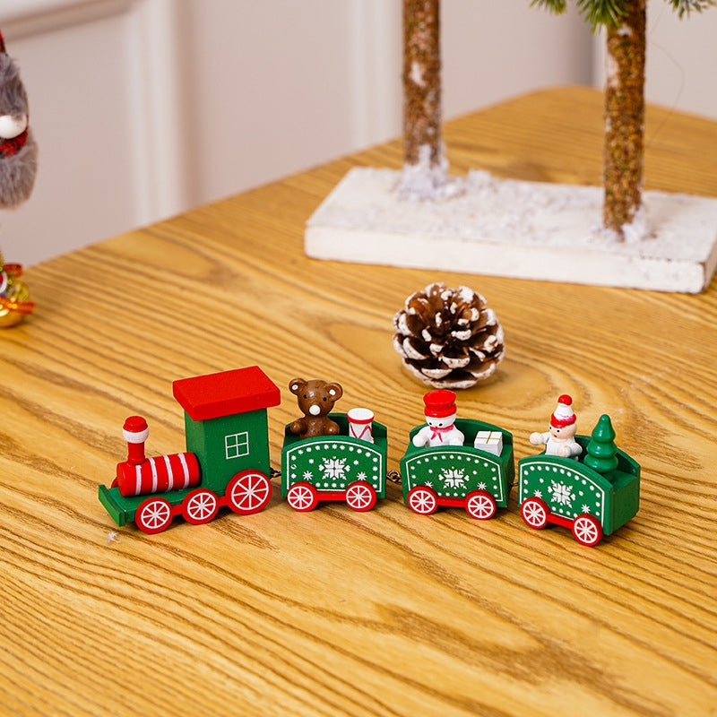 Christmas Wooden Train Set