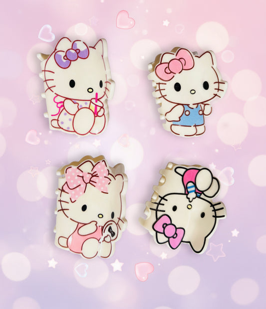 3D Hello Kitty Character Hair Clips
