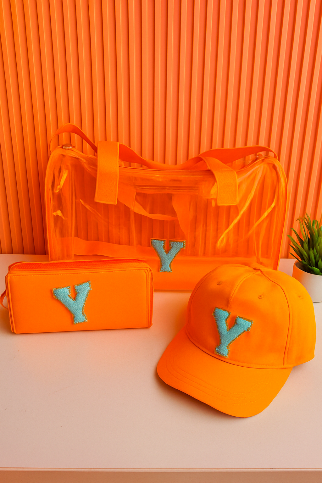 Customized Orange Neon Duffle Bag