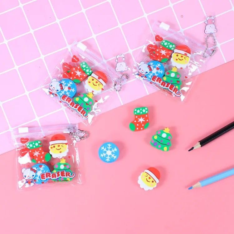 Christmas Theme Eraser ( Pack of 2 )