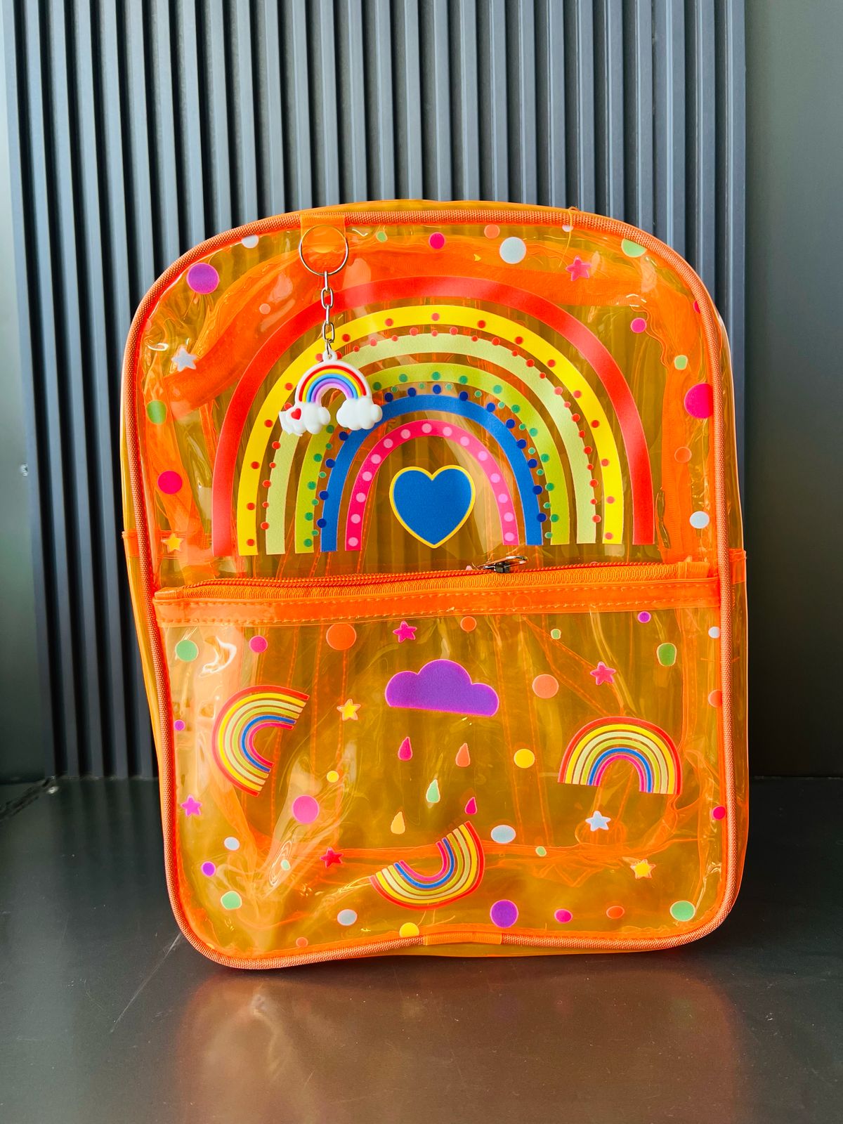 Transparent Neon School Bag