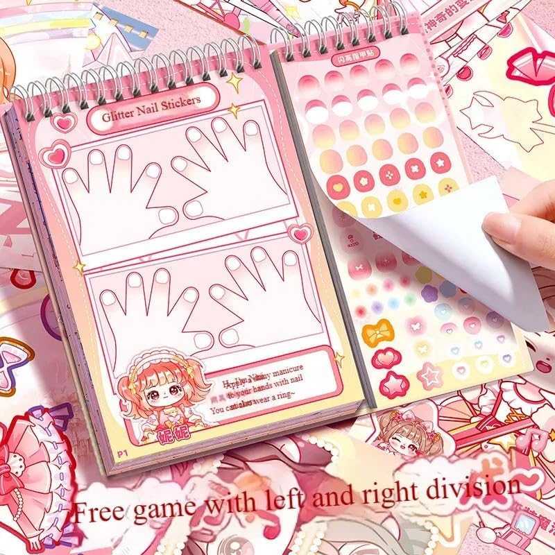 Doll dress-up sticker activity book
