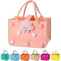 Pom Pom Tote Bag with Handles