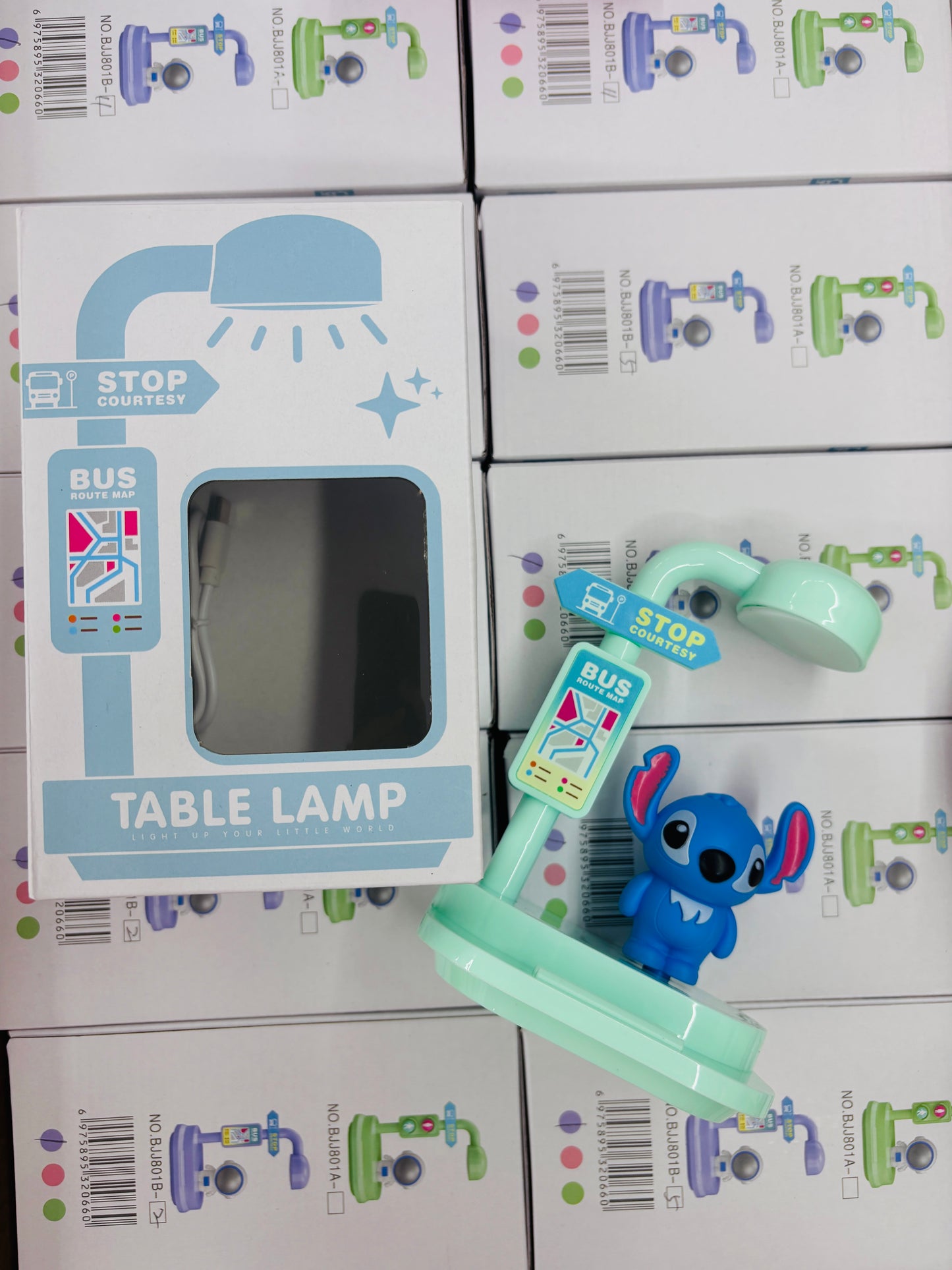 Cute Bus Stop Character Table Lamp