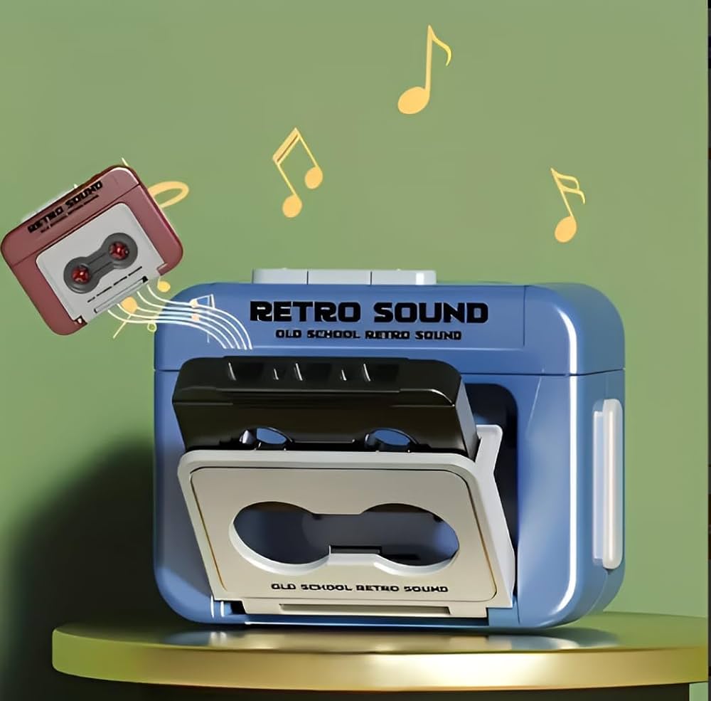 Retro Cassette Tape Mini Voice Recorder Keychain