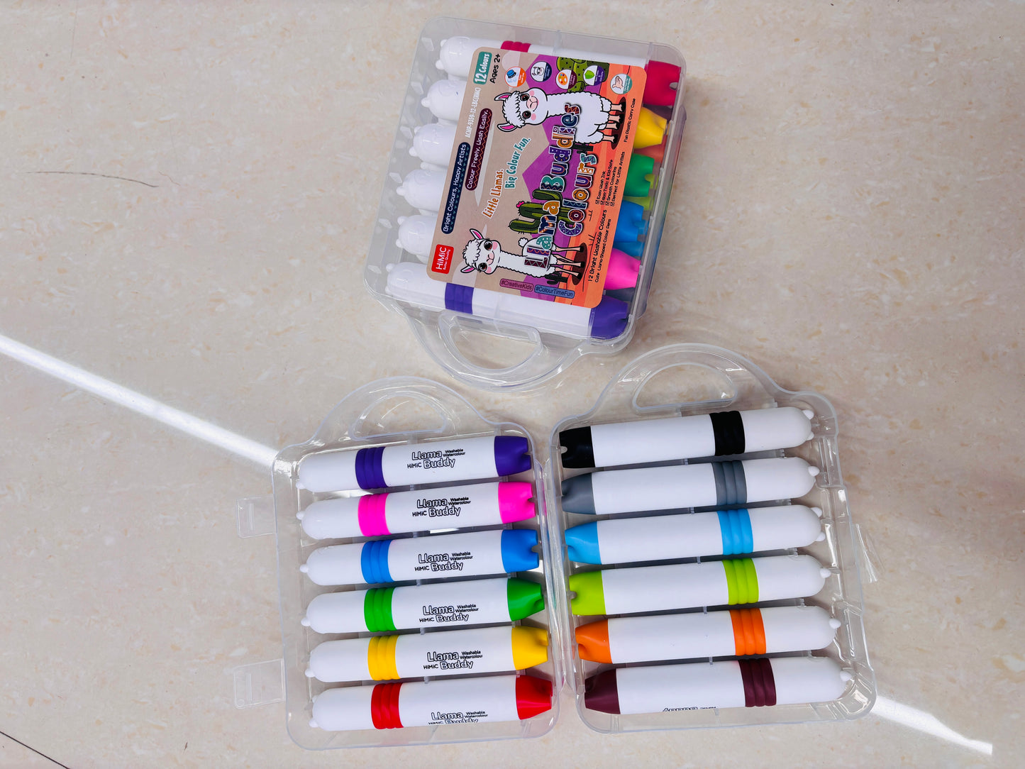Llama Buddy 12 Colours Washable Markers