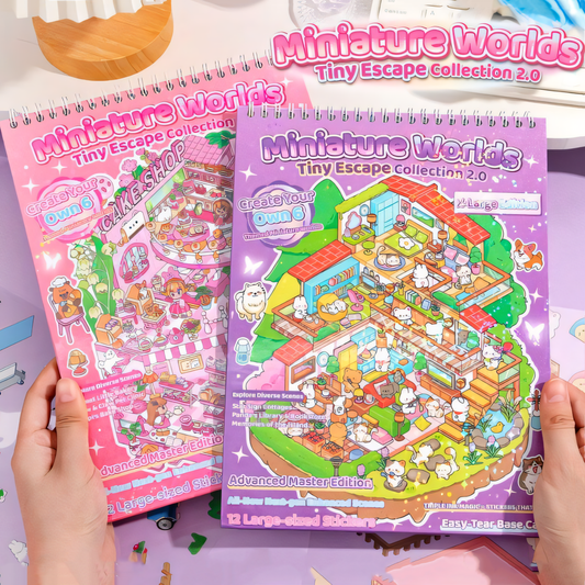 Miniature Worlds DIY Sticker Book | Kids DIY Craft Activity