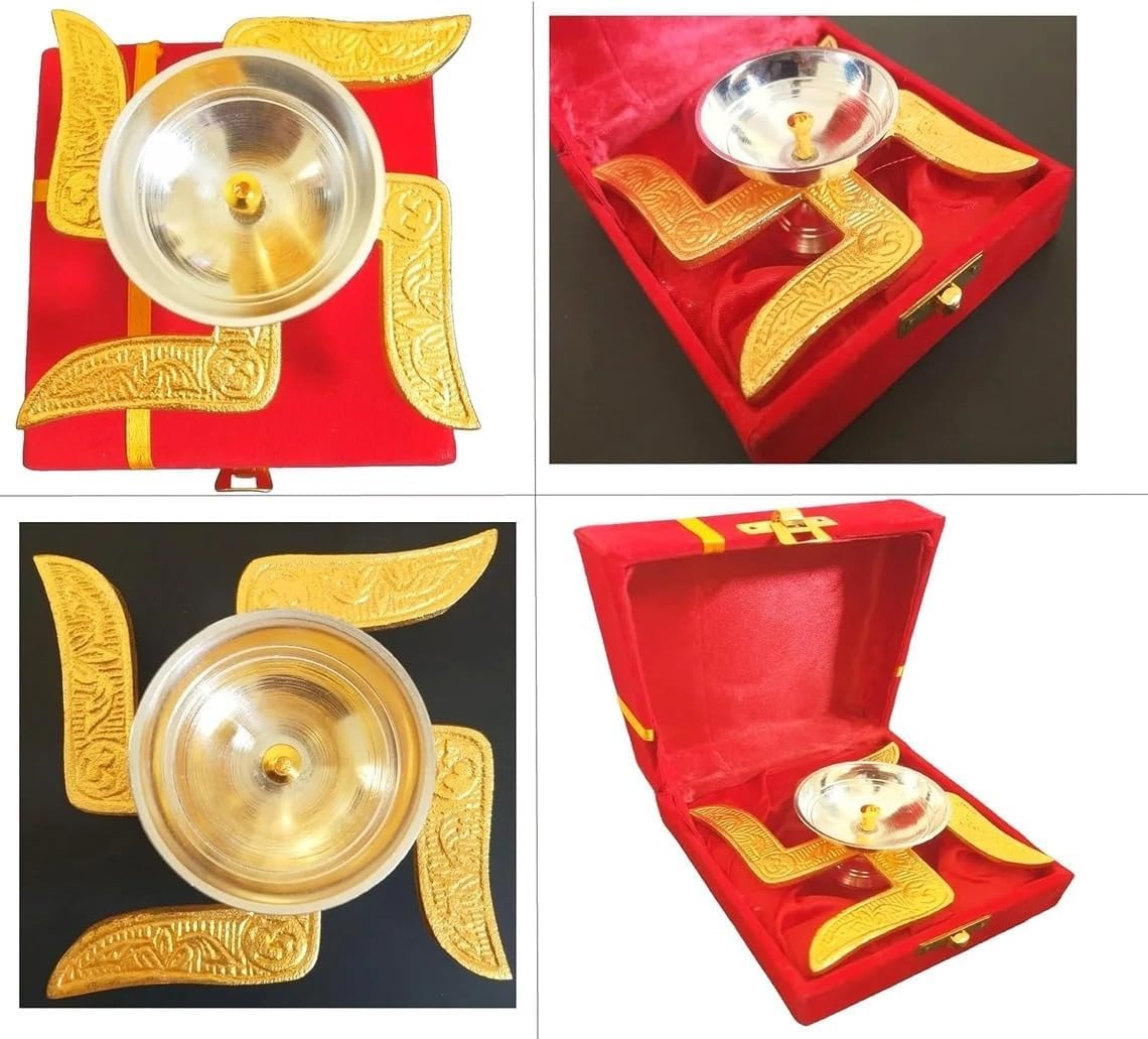 Swastik Diya with Velvet Gift Box