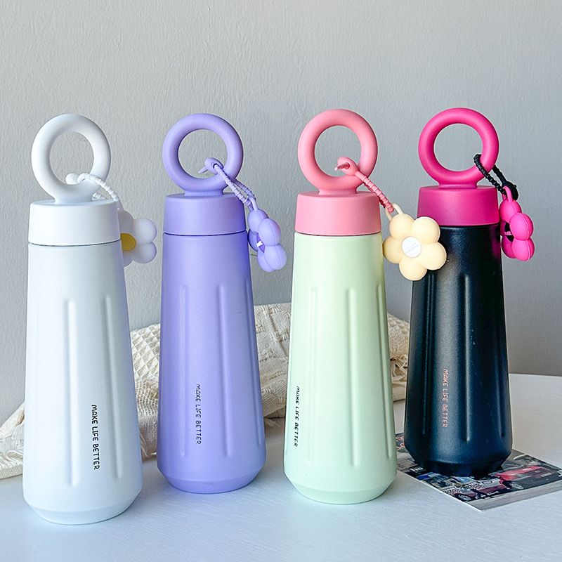 Flower Key Chain Steel Insulated Bottle