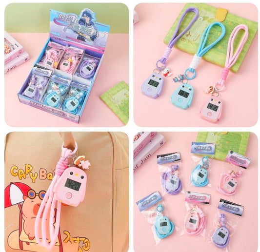 Mini Digital Clock Keychain