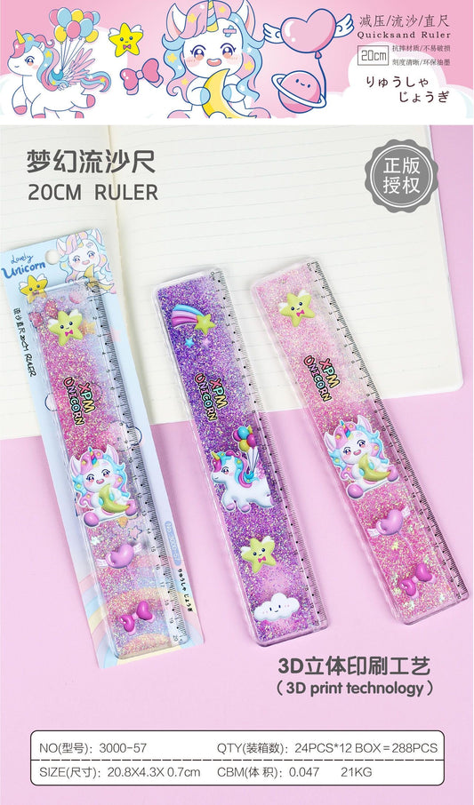 Water Glitter Ruler