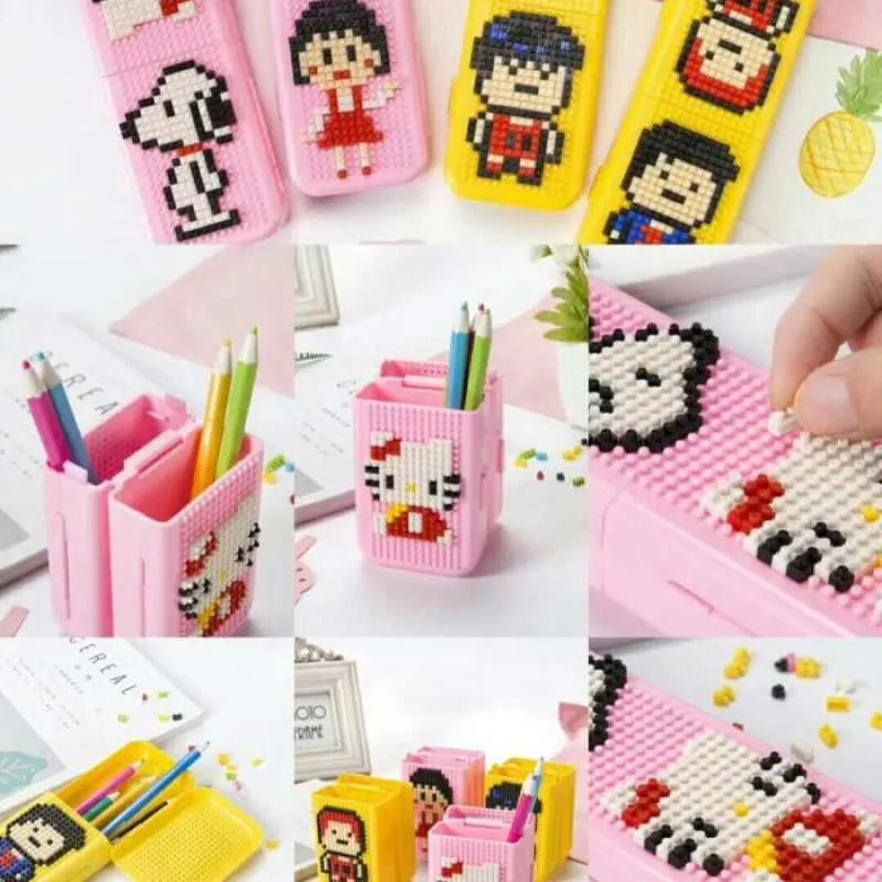 DIY Pixel Art Pen Stand with Building Block