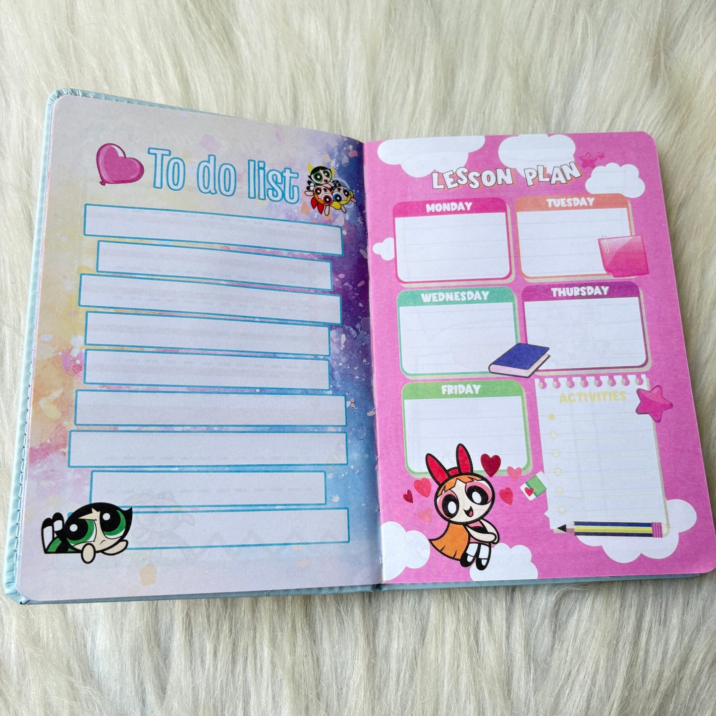 Spinner Power Puff Girls Planner Diary