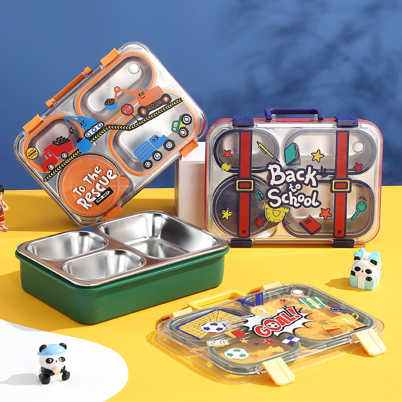 Stylish & Strong 3-Grid Stainless Steel Lunch Box 700ml