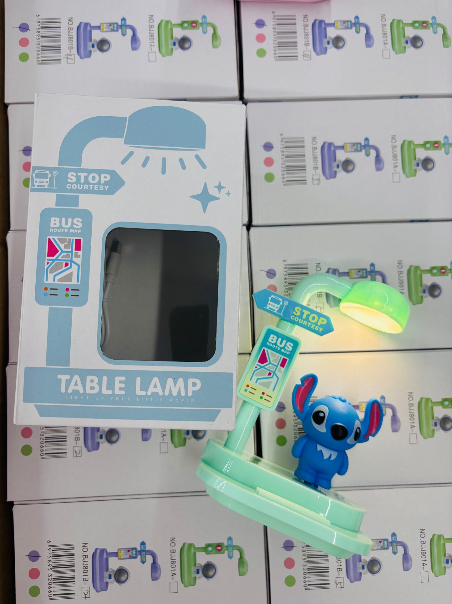 Cute Bus Stop Character Table Lamp