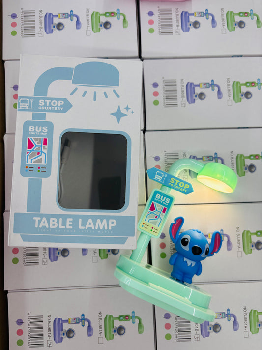 Cute Bus Stop Character Table Lamp