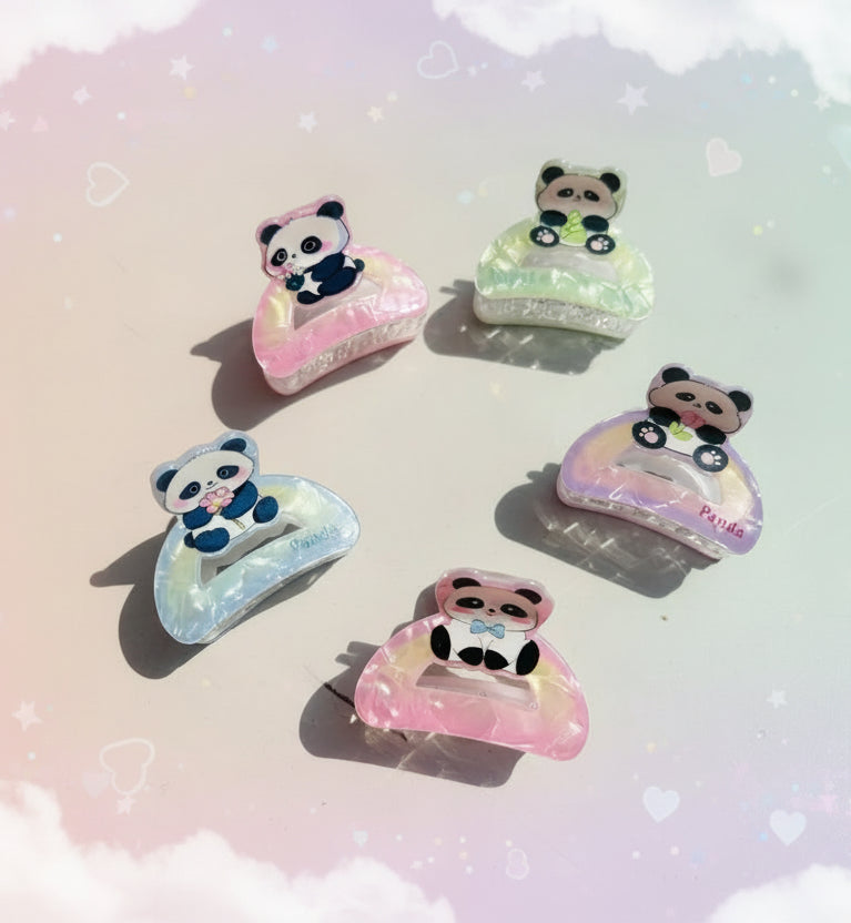 Panda Character Hair Clips
