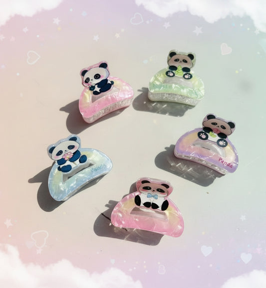 Panda Character Hair Clips