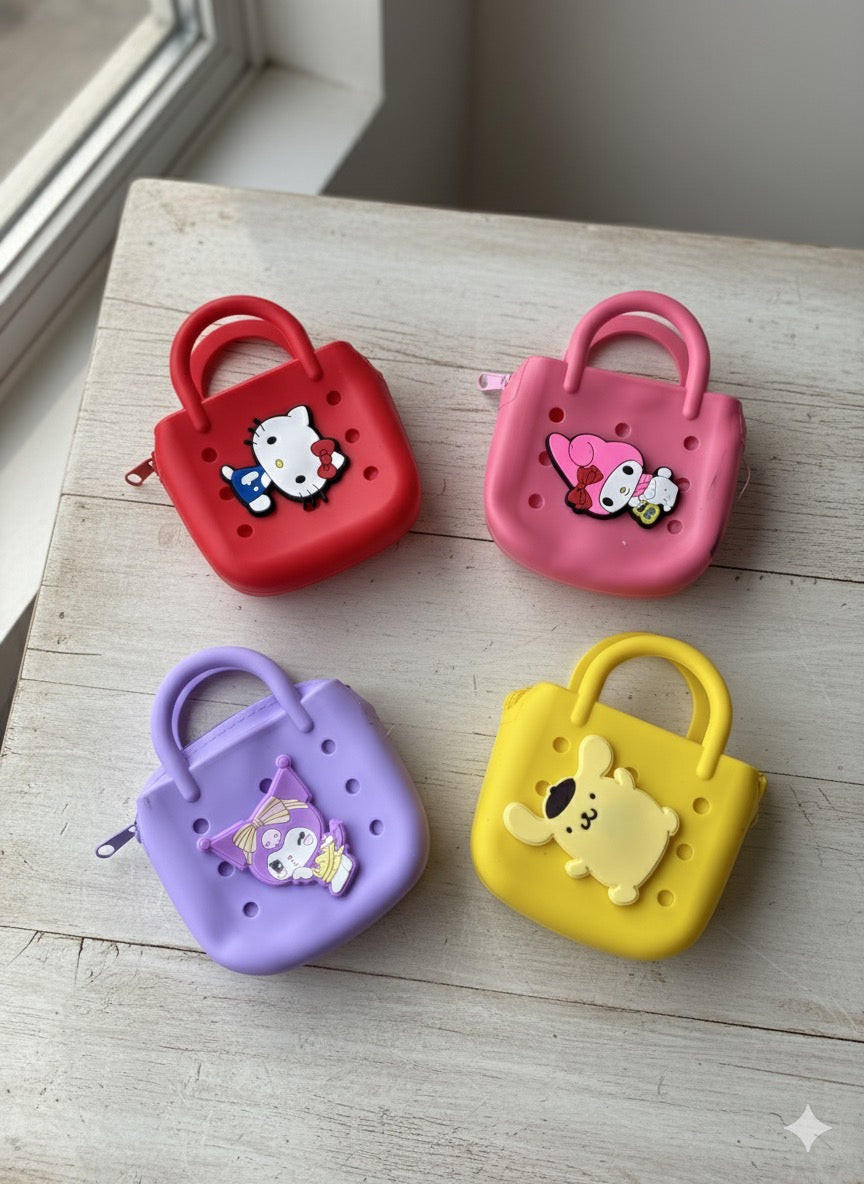 Silicone Mini Beach Bag Keychain