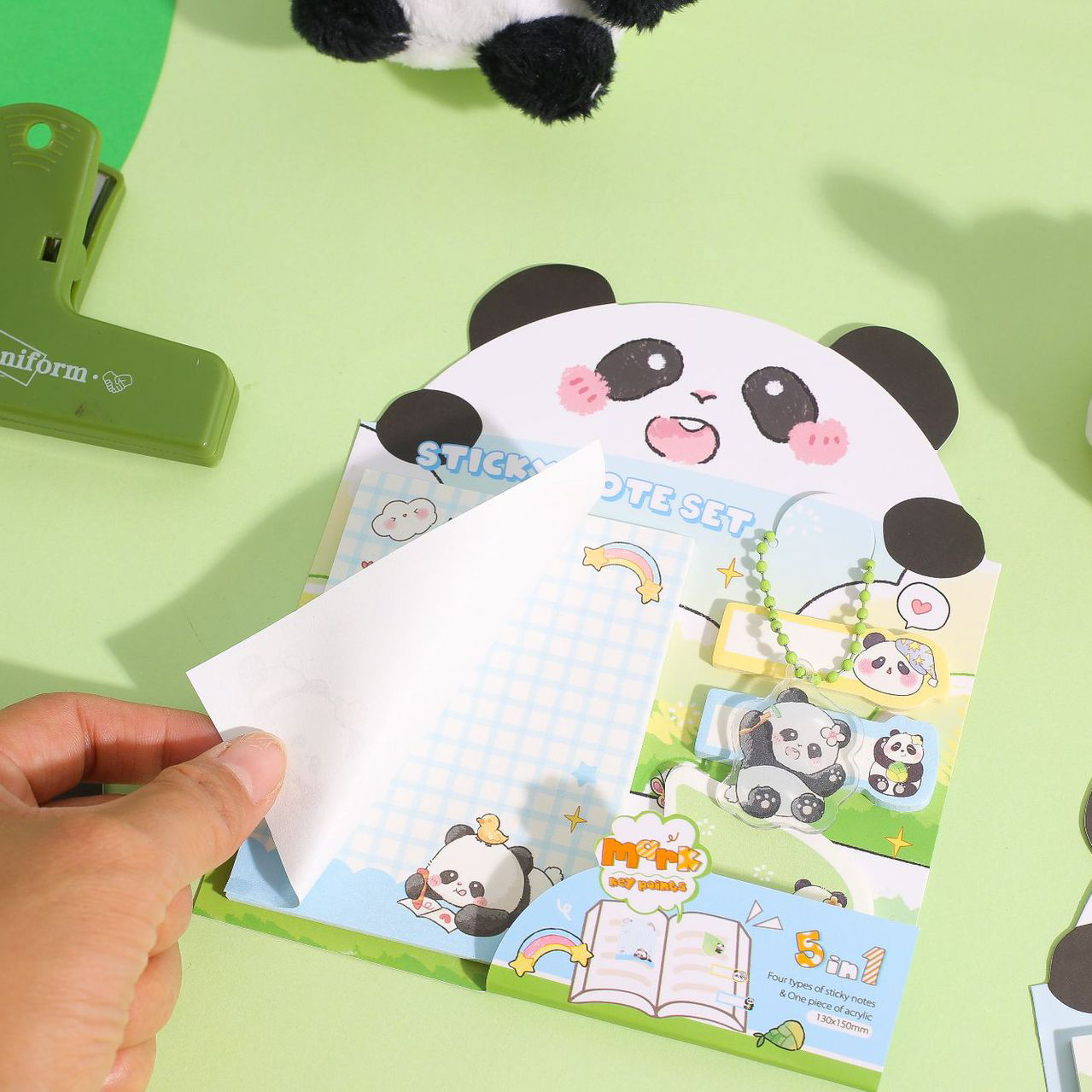Cute Panda Puddle Sticky Notes