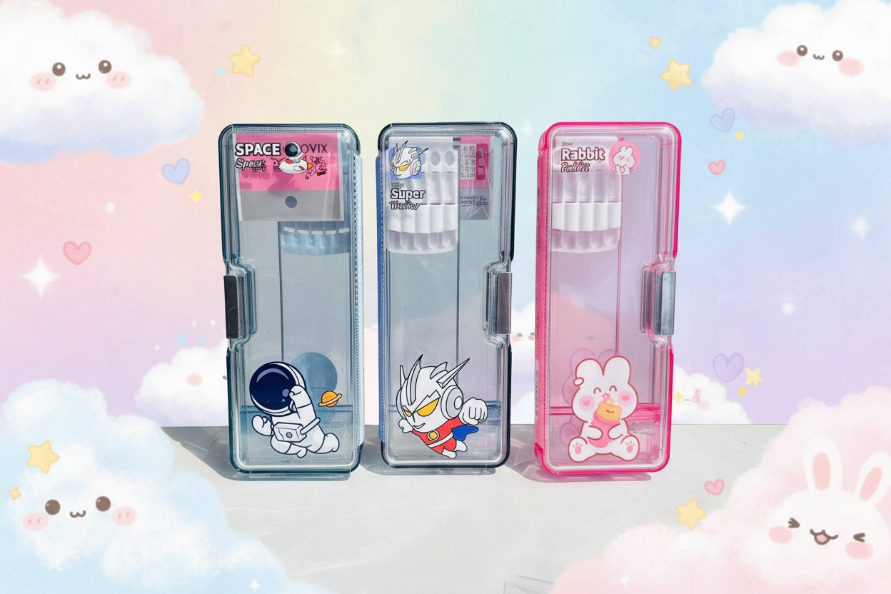 Cute Transparent Pencil Box