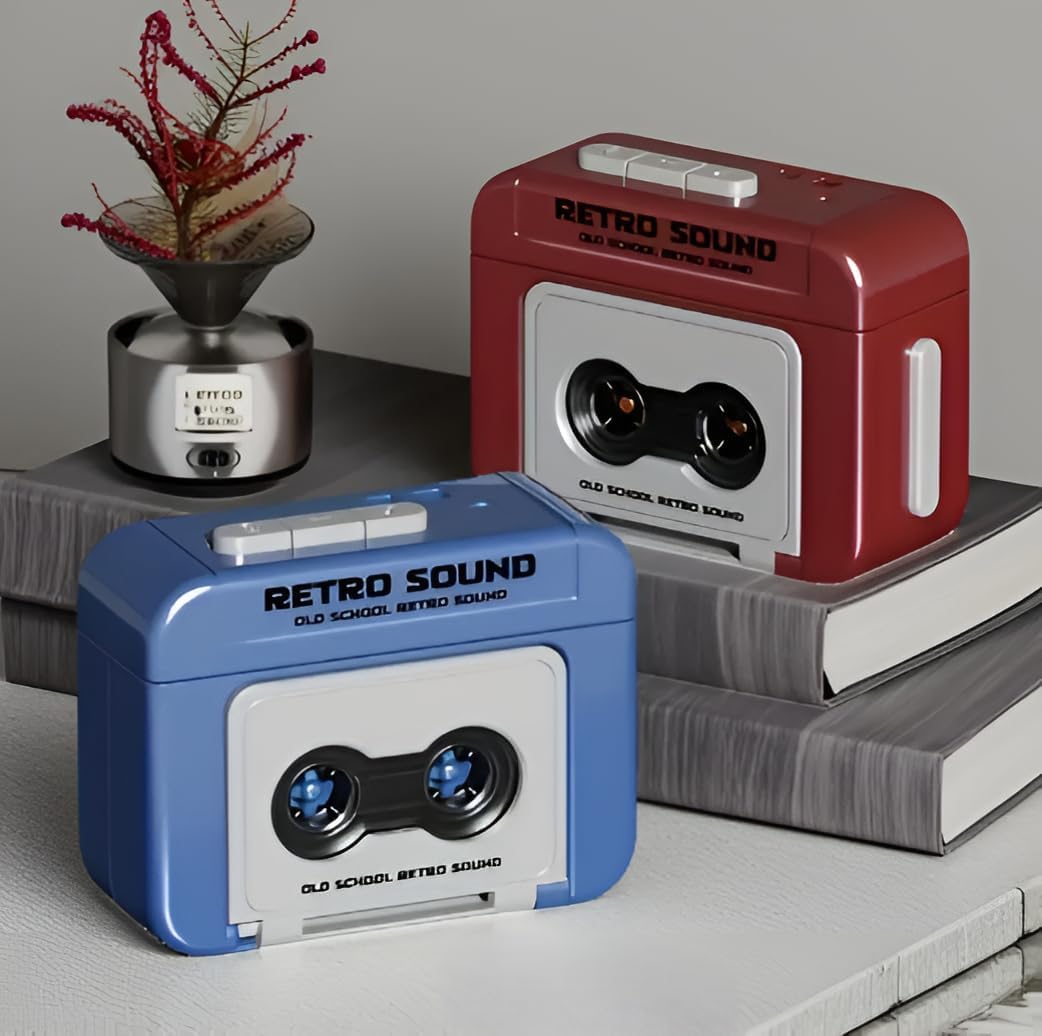 Retro Cassette Tape Mini Voice Recorder Keychain