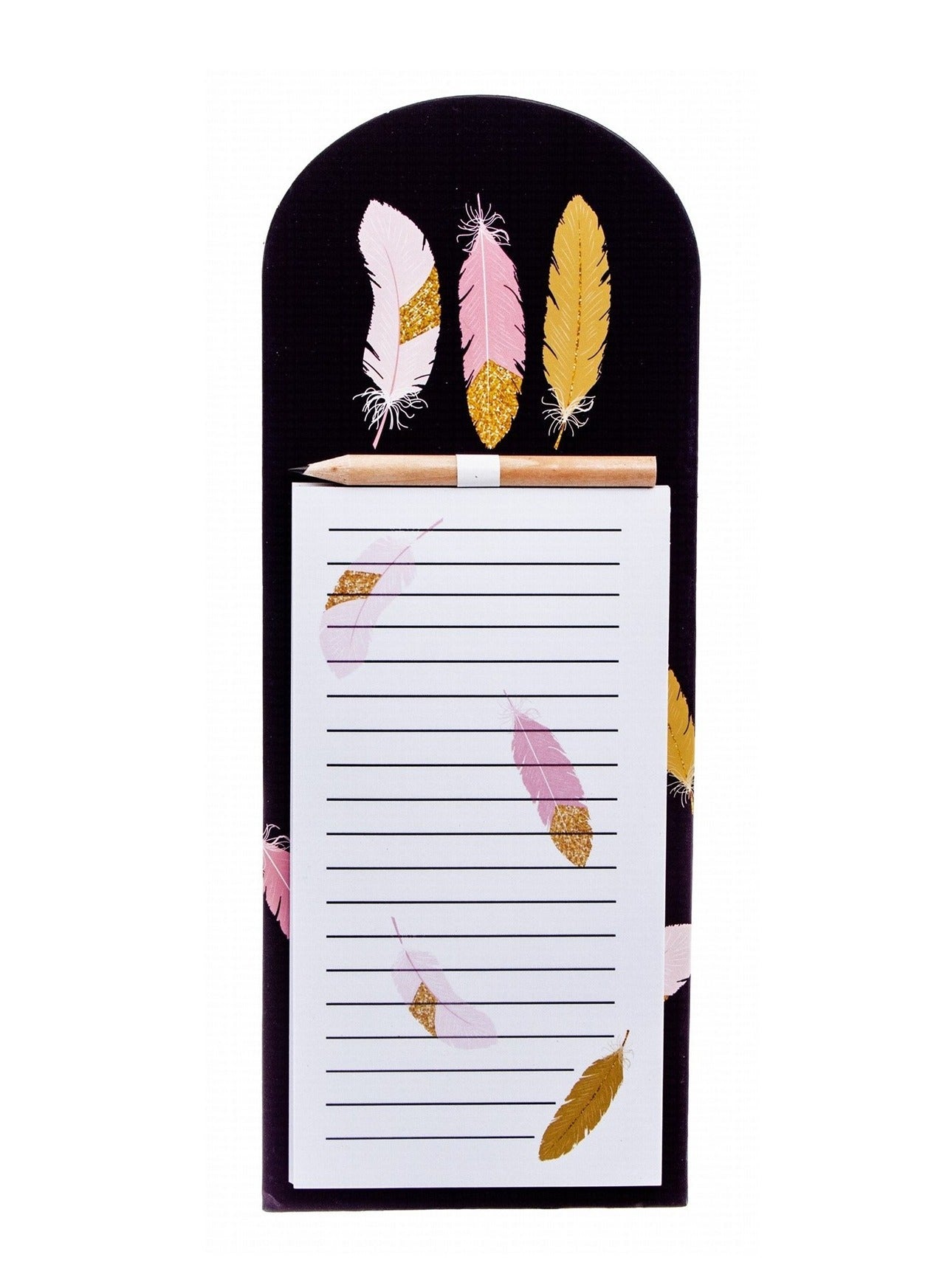 40-Sheet Memo Pad With Pencil And Magnetic Back Assorted Designs