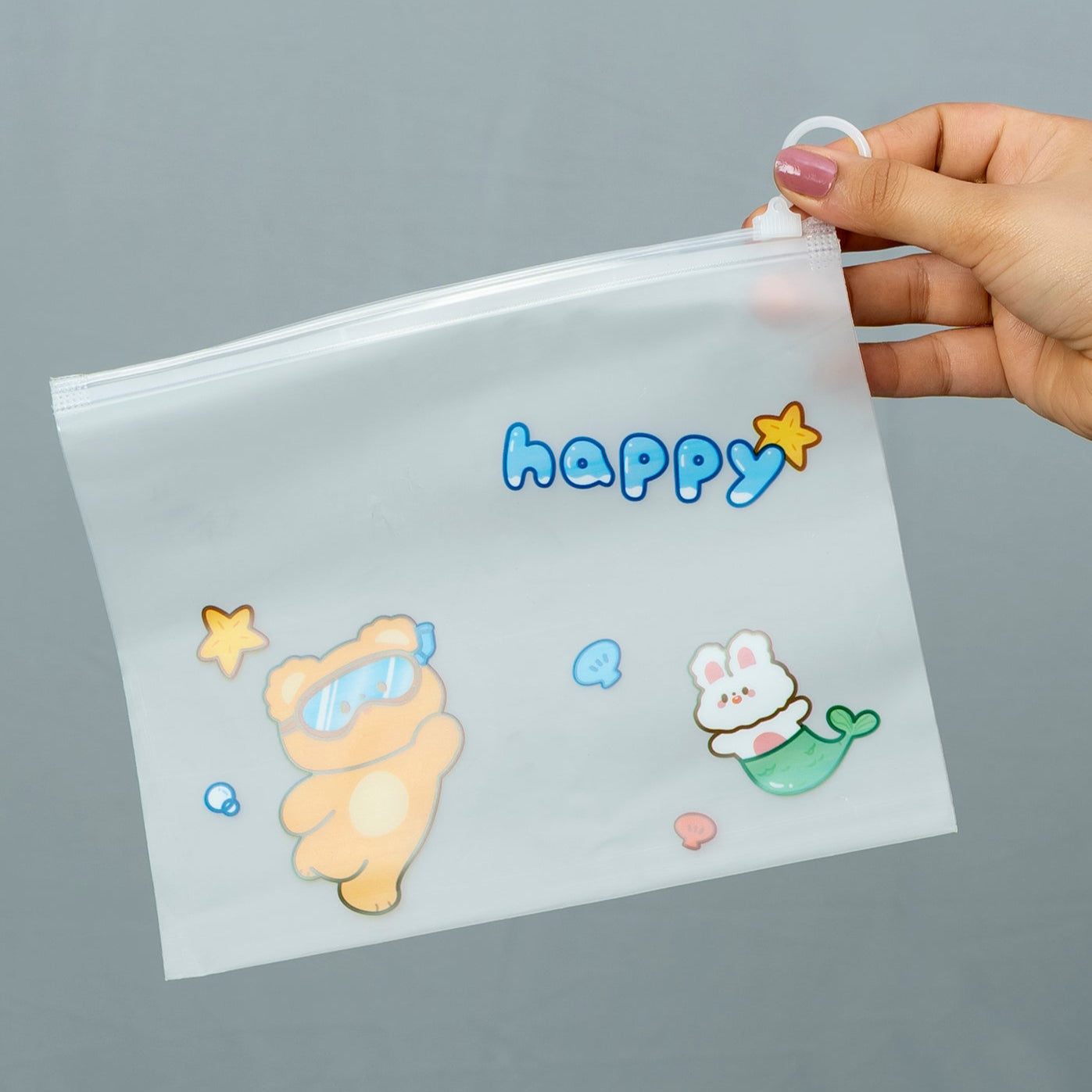 Stylish Transparent Zip Lock Pouch