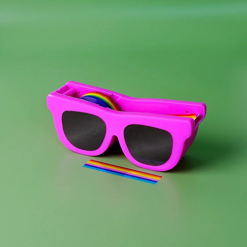 Cute Desk Tape Dispenser with Rainbow Tape