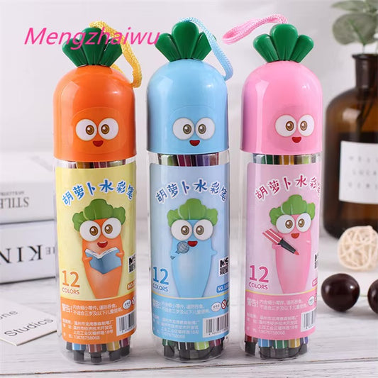 Carrot Marker Pen 12 Pcs