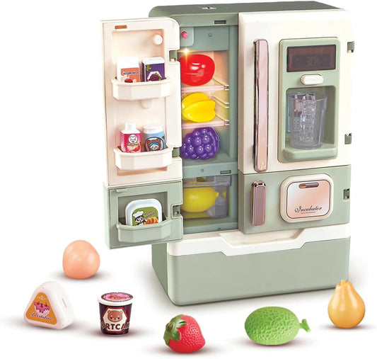 Mini Fridge Toy Set for Kids 28 PCS Kitchen Set