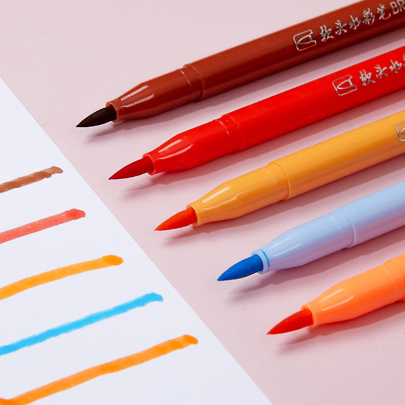 24-Color Brush Pen Sketch Markers - Perfect Artistic