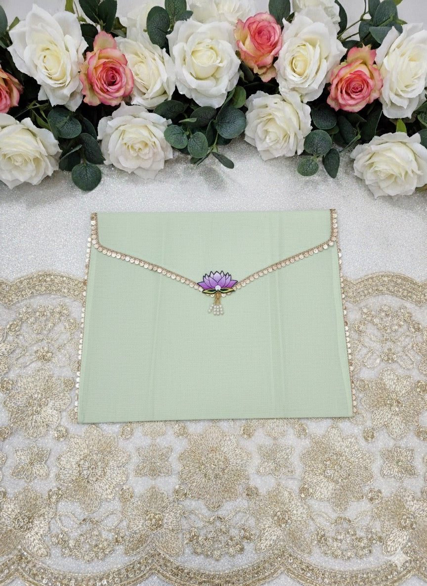 Pearl Lotus Shagun Pouch