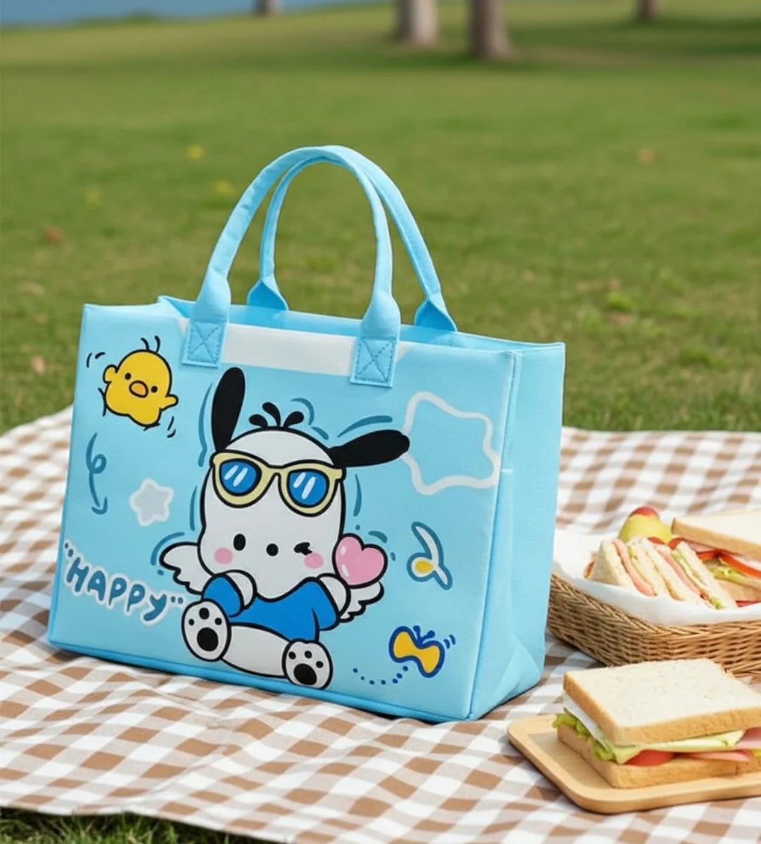 Felt Tote Bag With Zipper