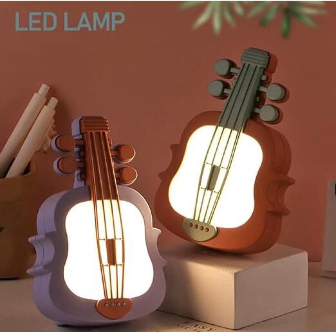 Mini Guitar LED Desk Lamp