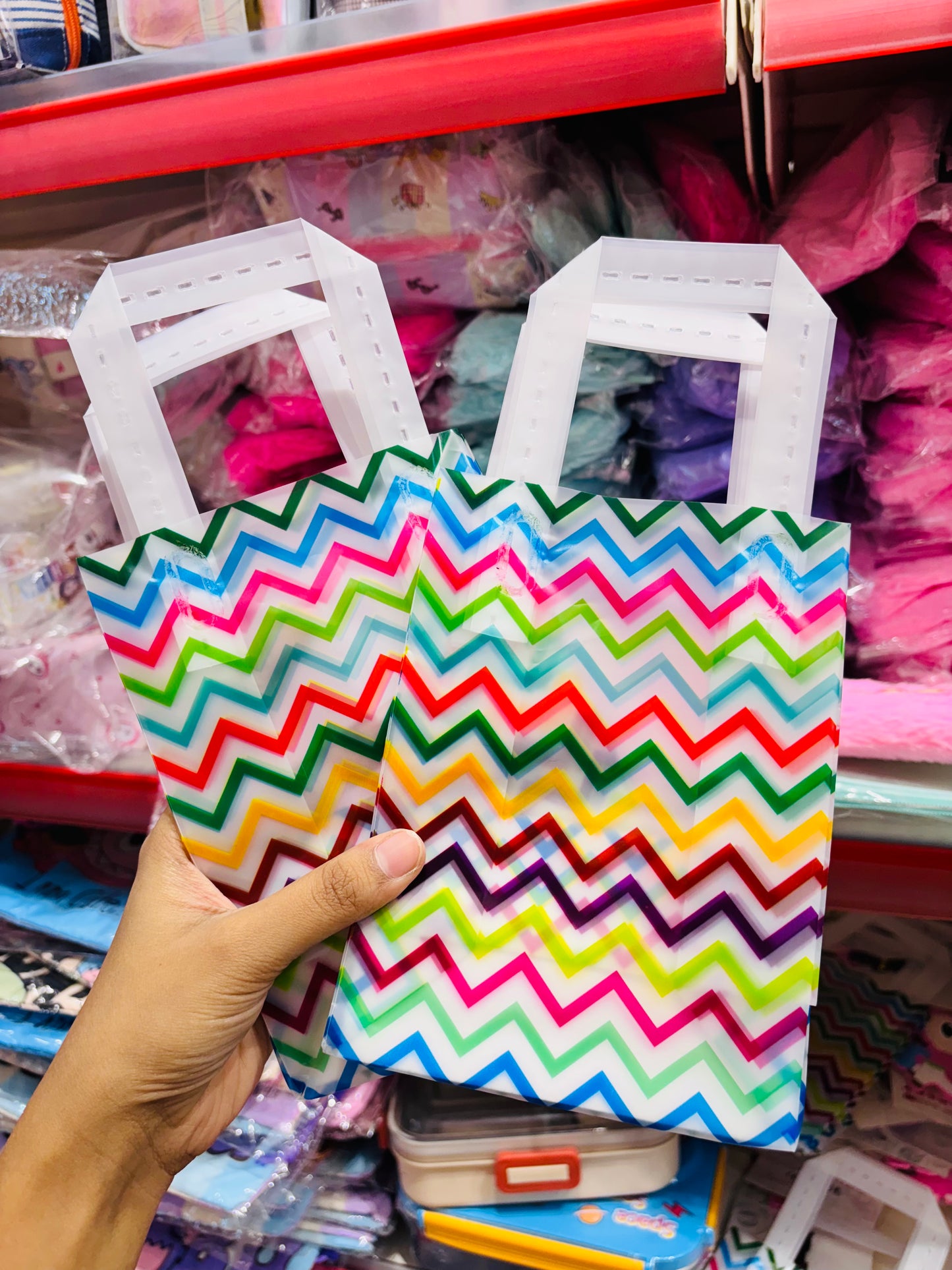 Pattern Handle Gift Bag ( Pack of 5 )