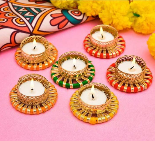 Chakra Tea Light Candle Holder( Pack of 2 )
