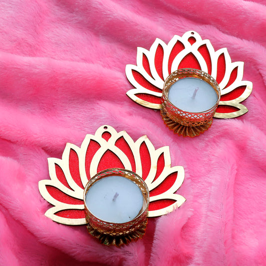 Lotus T-Light Holder ( Pack of 2 )