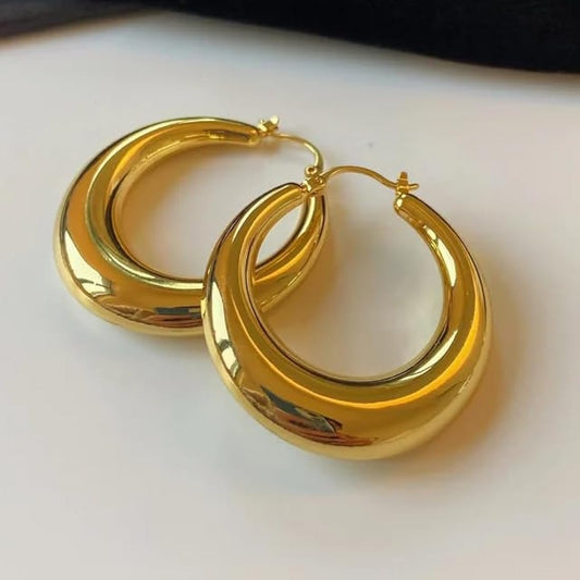 Golden Hoop Earrings