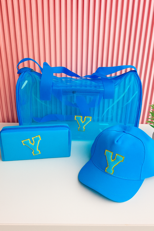 Customized Blue Neon Duffle Hamper