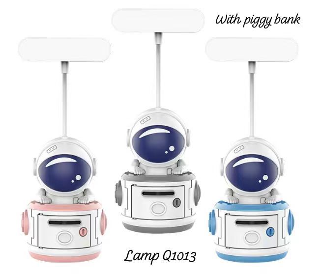 Astronaut Desk Lamp with Piggy Bank