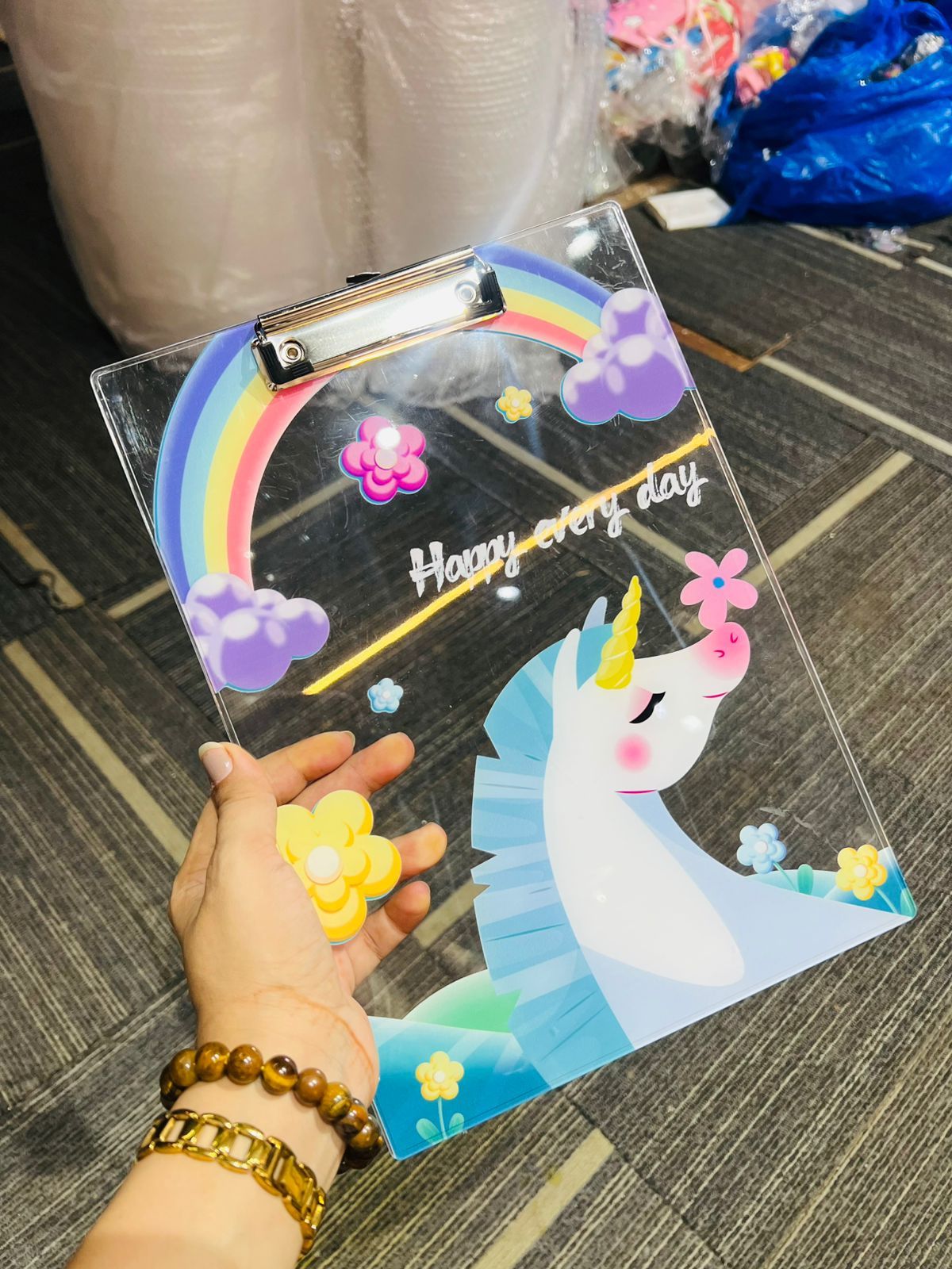 Cosmic Transparent Clipboard with Metal Clip