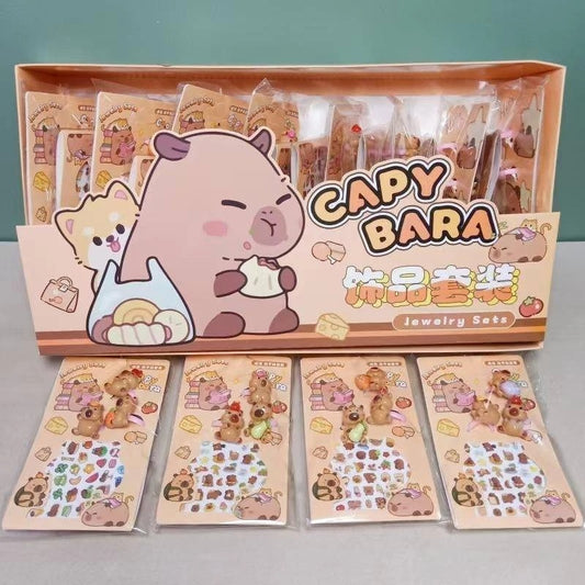 Capybara Kids Ring With Nail sticker