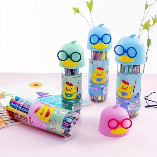 Goggles-Shaped Case Sketch Pens Set (12 Colors )