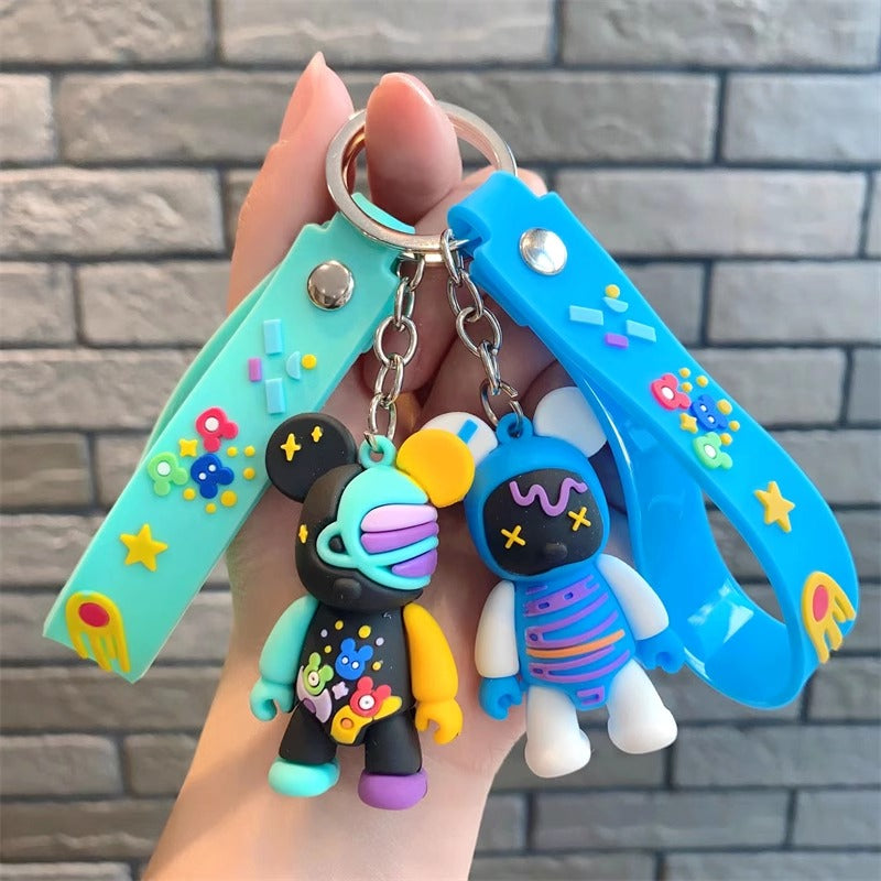 Cute 3D Anime Doodle Graffiti Scrawl Keychain