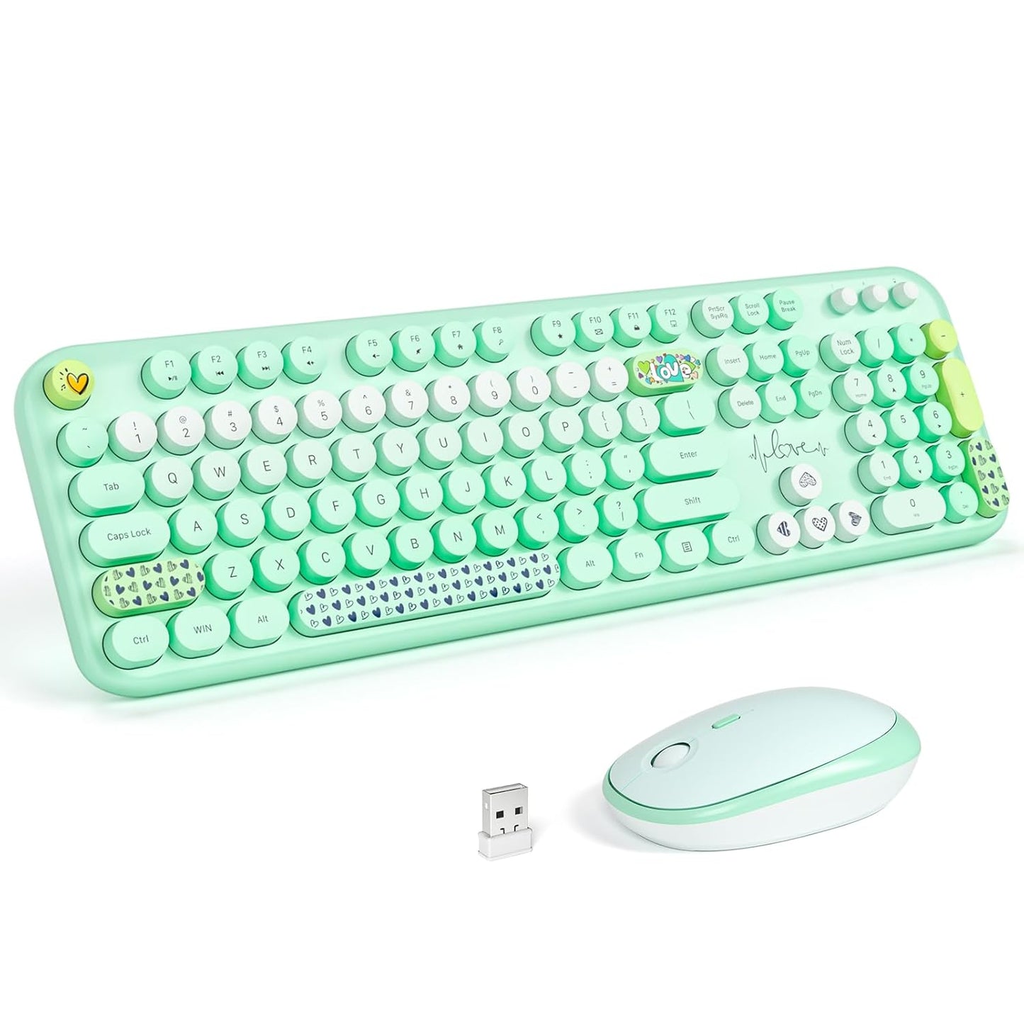 Kawaii Wireless Keyboard and Mouse Combo (Lovely)